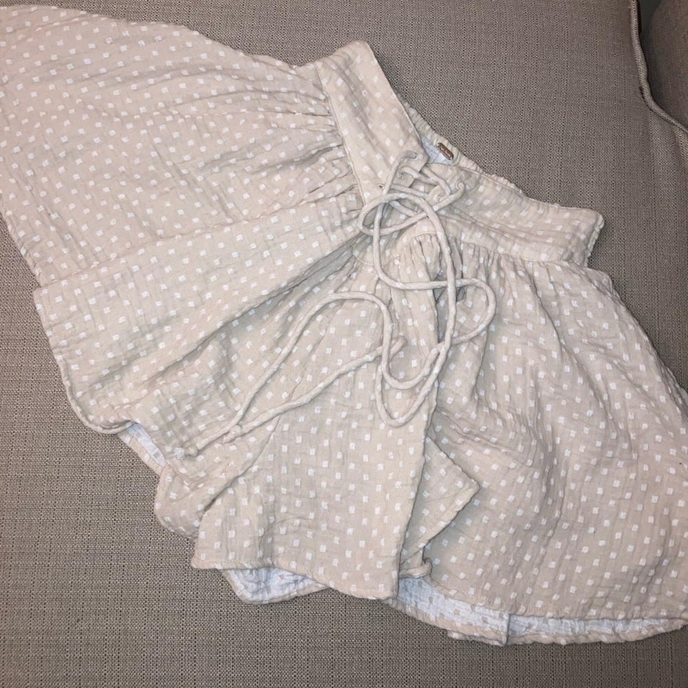 Beige Polka Dot Shorts